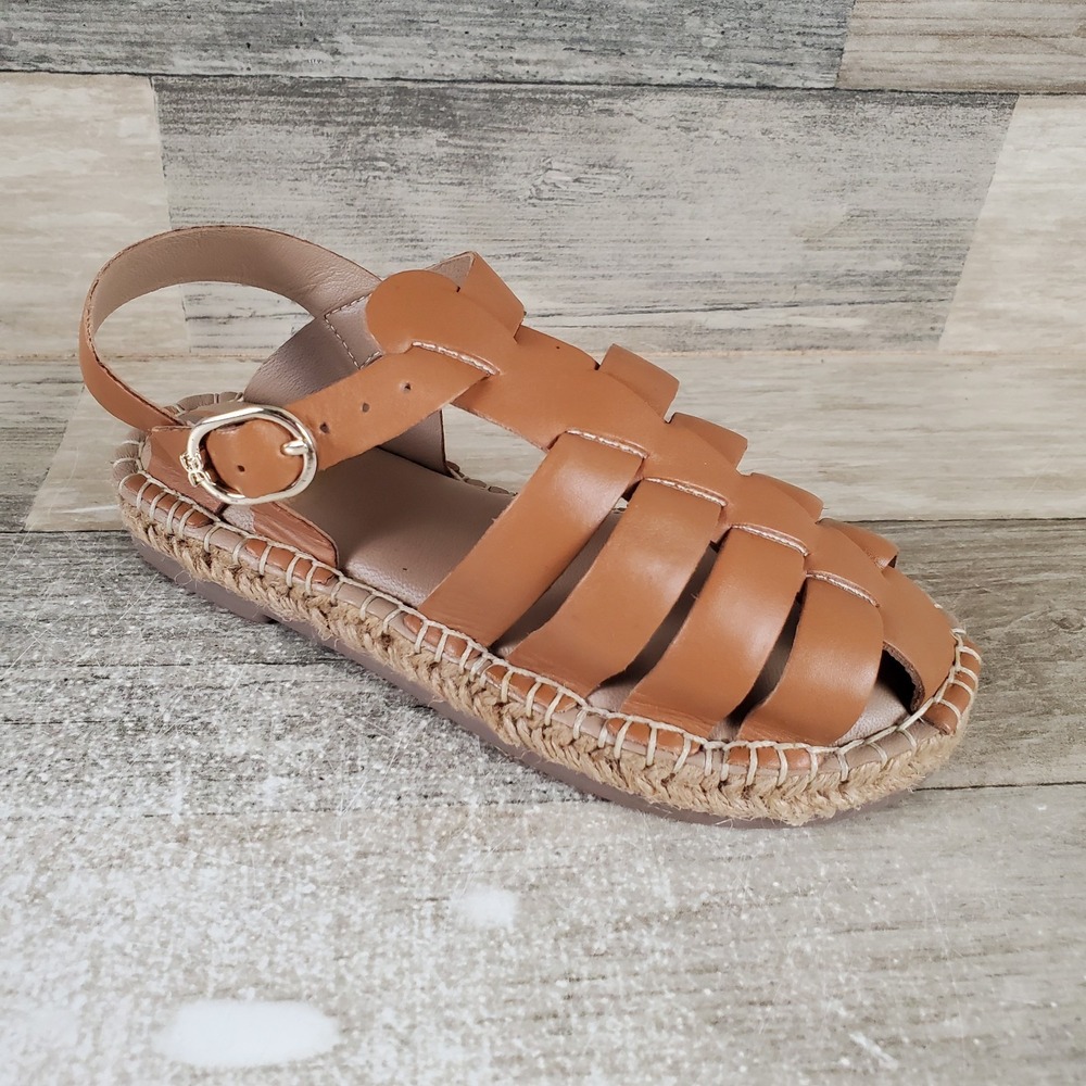 Sam Edelman Kids Girl Kora Sandals Sz 12 Tan Leather Saddle